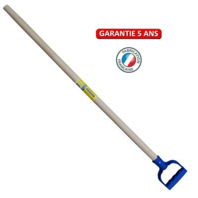 Perrin Manche 130 cm avec poignée plastique - pour poussoir à neige - bois frêne ou hêtre