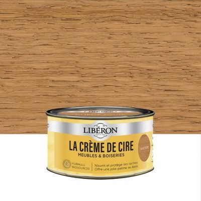 Liberon Crème de cire meubles et boiseries pâte chêne doré 250ml
