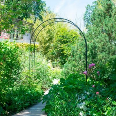 Louis Moulin Arche de jardin - modèle Treillage - tube avec pieds carré 20cm - 180x50x250cm