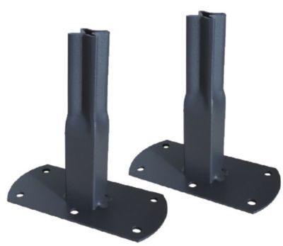 Louis Moulin Pack 2 pieds tube CAR25 à visser anthracite - 13x6x12 cm - Acier époxy