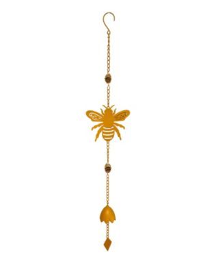 Louis Moulin Carillon abeille jaune 17,5 x 6,5 x 92 cm - acier époxy - cloche décorative