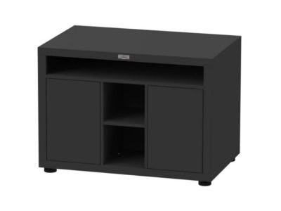 Le Marquier Meuble cuisson XL noir - 110 x 70 cm - Portes push pull - Origine France Garantie