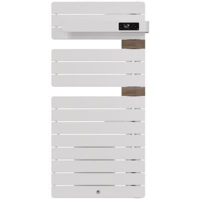 Thermor Radiateur électrique sèche-serviettes Allure 4 Classique Mât à droite 1500W Brillant/Chêne - 483309