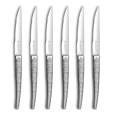 Lou Laguiole Set 6 Couteaux Steak - Jet Textil par