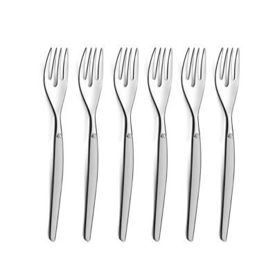 Lou Laguiole Set 6 fourchettes à gâteau Inox - Jet Sablé par