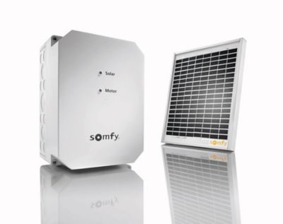 Somfy Kit d'alimentation solaire pour motorisation de portail et porte de garage - Facile à installer - Pas de tranchée