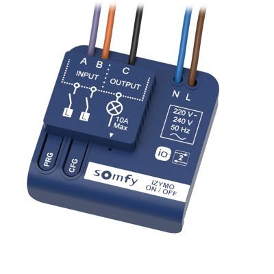 Somfy Micro-récepteur d'éclairage ON/OFF IZYMO - Technologie io-homecontrol