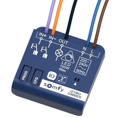 Somfy Micro-récepteur d'éclairage avec variation IZYMO - Technologie io-homecontrol