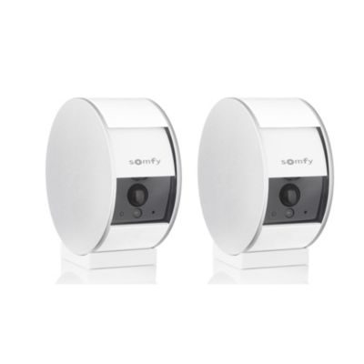 Somfy Caméra de surveillance intérieure - Volet motorisé - Vision nocturne - Détection de mouvement - Grand angle - Lot de 2