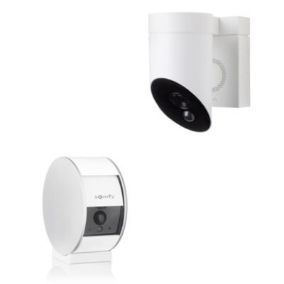 Somfy 1 caméra intérieure Indoor Camera et 1 extérieure Outdoor Camera blanche - Protect