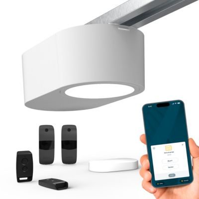 Somfy Moteur pour porte de garage Serenia 700 io Connect - Hauteur Max. 2.35 m et Largeur Max. 3 m - Pilotage à la voix ou à distance