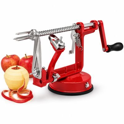 KitchenCook épluche-pomme 3 En 1 - épluche, évide Et Tranche - Coupe-pomme Manuel En Métal