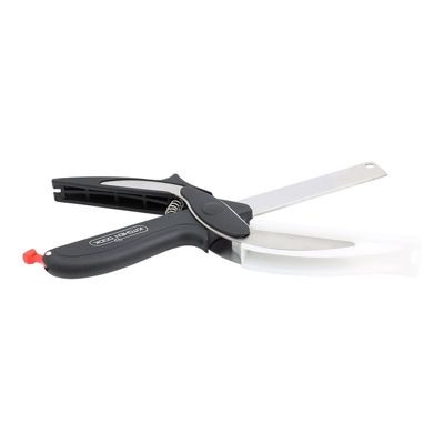 KitchenCook Ci200 - Couteau Planche Multifonction - Ciseaux De Cuisine - Lame Inox - Poignée Ergonomique