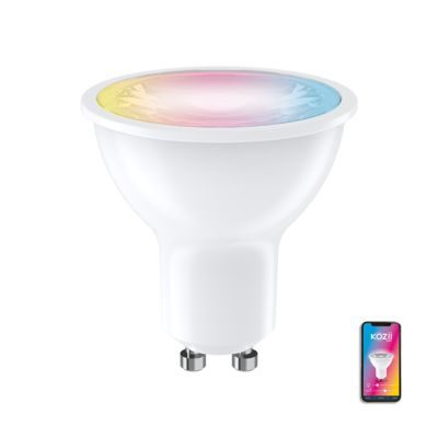 Kozii Ampoule LED connectée éclairage blancs + couleurs, GU10 Spot 5W Variation de couleur et luminosité - KG50SRVBCCT