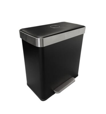 Hailo Poubelle de tri sélectif 2 bacs à pédale 60L (30+30)