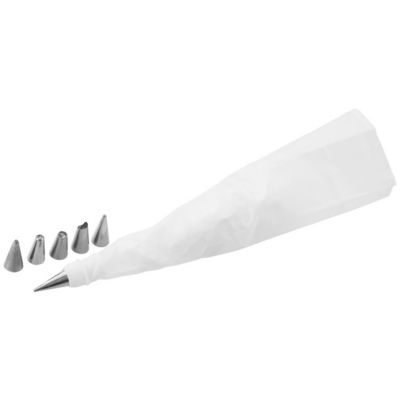Zenker Poche à douille et 6 embouts en inox 33 cm Smart Pastry
