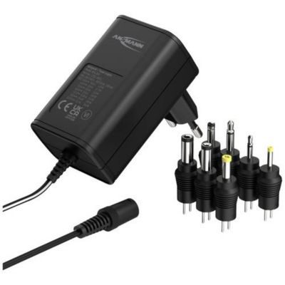 Ansmann APS 300 bloc d'alimentation universel réglable 12 V/9 V/7,5 V/6 V/4,5 V/3 V, 300 mA, 3,6 W