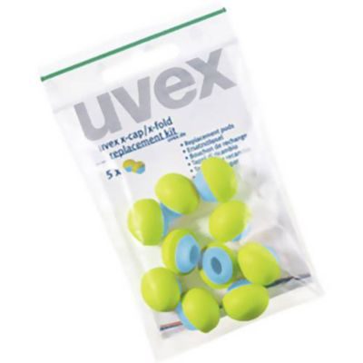 Uvex Capsules de rechange X-CAP X-FOLD 2125351, pack 5 paires, bleu ciel
