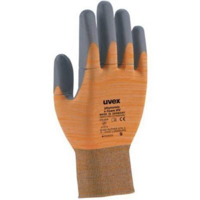 Uvex Gants de protection phynomic x-foam HV 6005408 - Taille 8, polyamide/élasthanne, revêtement mousse