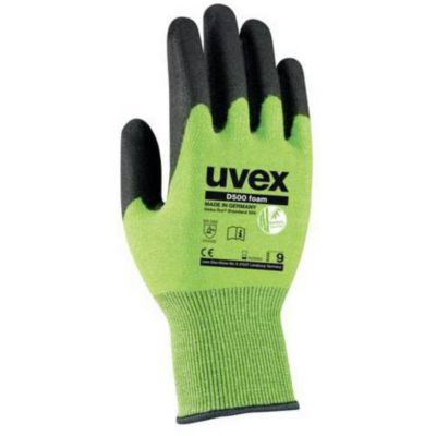 Uvex D500 foam 6060409 - Gants de protection anti-coupure niveau D, taille 9, lot de 10 paires