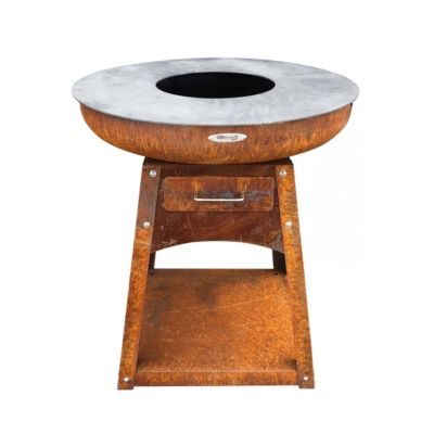 Remundi Barbecue brasero en acier Zelos Hauteur 71 cm Diamètre 62 cm