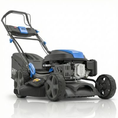 Hyundai Tondeuse à gazon thermique autotractée 43cm, Démarrage électrique 139cc Sans Fil HYM17150SPEX-EU