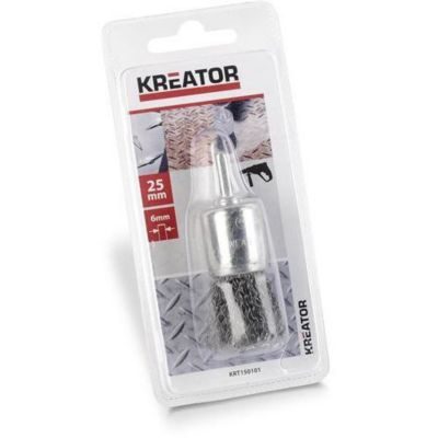 Kreator Brosse métallique rotative pinceau Ø 25 mm