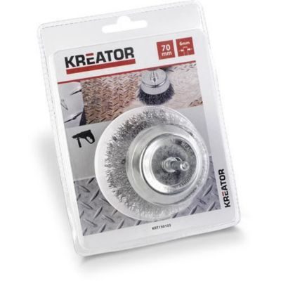 Kreator Brosse métallique rotative soucoupe Ø 70 mm