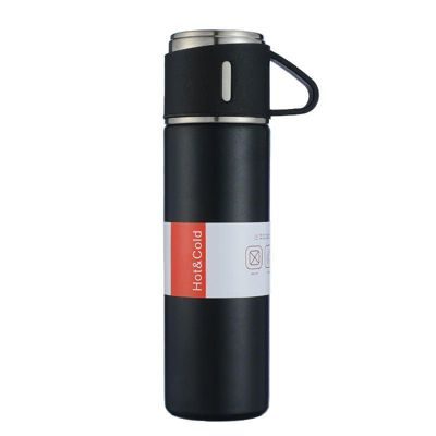 Herzberg Bouteille isotherme en acier inoxydable 500ml HG04210-BLK