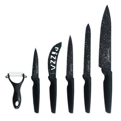 Royalty Line Set de Couteaux Inox revetement anti-adhesif 6 pcs RLMB5N