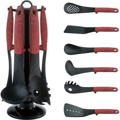 Royalty Line Set d'ustensiles de cuisine 7 pièces Rouge RLU06
