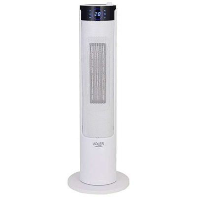 Adler Radiateur soufflant dappoint 2200 W blanc Surface jusqua 20 m2 H. 75 cm horizontal