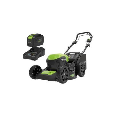 Greenworks Tondeuse à gazon autotractée 48V 46cm 3-en-1 avec batterie 4Ah - Jardins jusqu'à 350m²