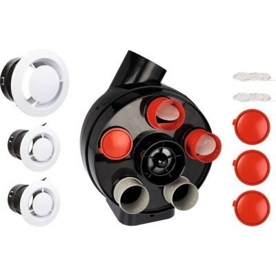 Vortice Kit VMC simple flux auto-réglable Vort Penta KVAPE5 - double isolation électrique - consommation réduite