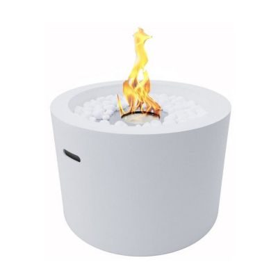 Divina Fire Foyer de jardin - RODI White - Bioéthanol - Rond - 47,5 cm de diamètre