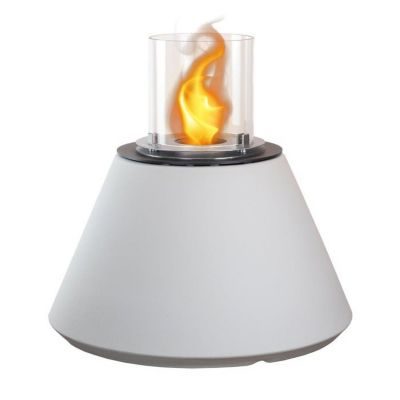 Divina Fire Brasero de jardin - STROMBOLI Bianco Perla - Bioéthanol - D.60 cm - H.56 cm