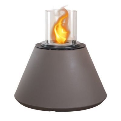 Divina Fire Brasero de jardin - STROMBOLI Tortora - Bioéthanol - Marron - d.60 cm - h.56 cm