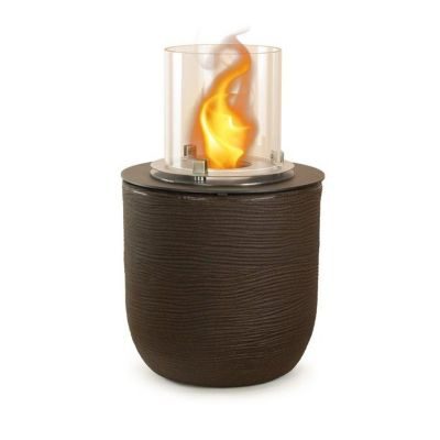 Divina Fire Foyer de jardin - RAFFAELLO - Bioéthanol - Marron - 55 cm - Evacuation par le dessus