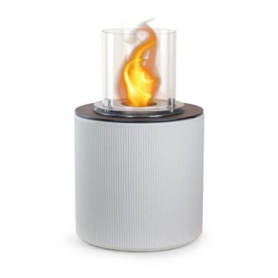 Divina Fire Brasero de jardin - MODIGLIANI - Bioéthanol - Blanc - d.36 x h56