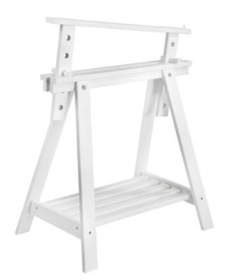 Astigarraga Tréteau pin architecte blanc, H.70 x l.70 cm