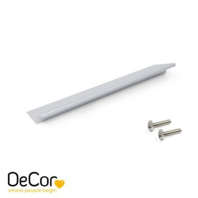 Emuca Lot de 10 poignées pour meubles Palermo- L120mm- entraxe 96mm- Aluminium- Anodisé mat