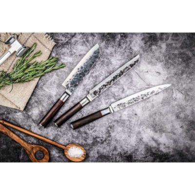 Forge Couteau a pain FORGED Sebra lame acier japonais 20,5 cm manche Dalbergia
