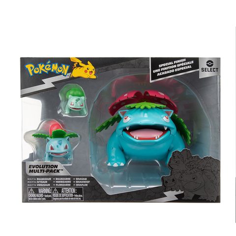 Jazwares Figurine de jeu - PKW2775 - Pack 3 figurines Bulbasaur - Tailles 2/3/12 - Finition exclusive