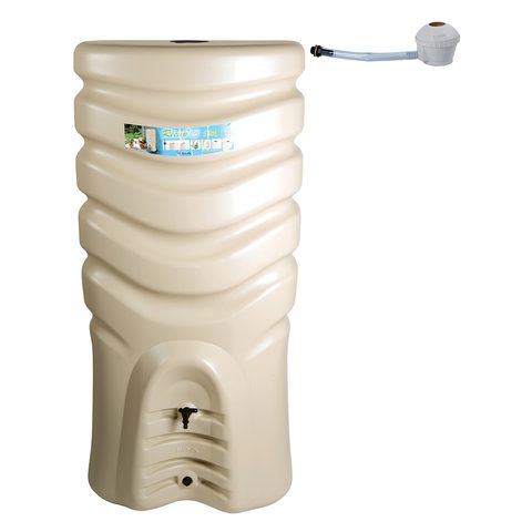 Eda Récupérateur d'eau de pluie 550L coloris beige L.79 x l.56 x H.164 cm