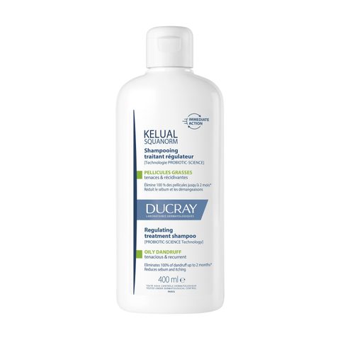 Ducray Kelual Squanorm Regulating Treatment Shampoo Oily Dandruff shampoing anti-pellicules grasses 400 ml
