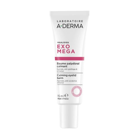 A-Derma Exomega Calming Eyelid Balm crème apaisante contour des yeux 15 ml