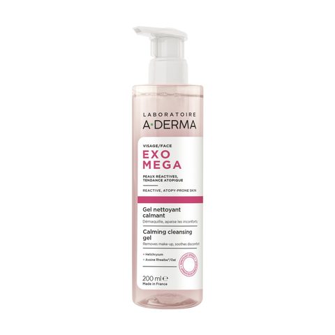 A-Derma Exomega Calming Cleansing Gel gel démaquillant et nettoyant avec effets apaisants 200 ml
