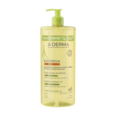 A-Derma Huile lavante émolliente anti-démangeaisons EXOMEGA CONTROL 1L