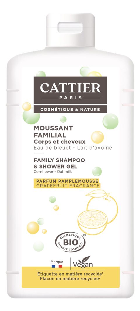 Cattier Moussant Familial au Lactoserum Bio - 500ml