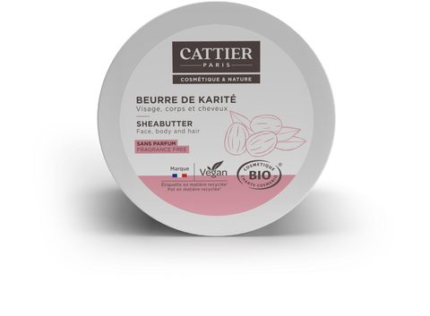 Cattier beurre de karité 100 % bio 100g